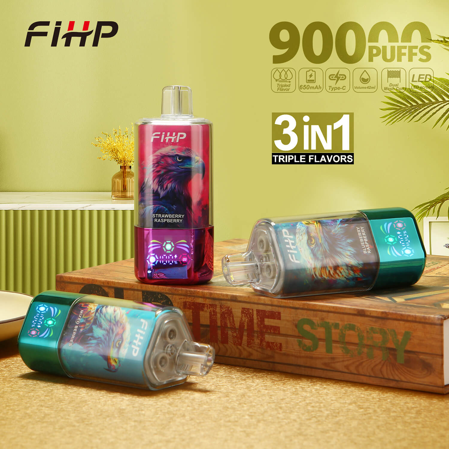 Fihp90000puff triple flavorトリプルフレーバー