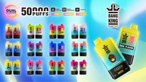 Bang King 50000 Puffs Disposable Vape – 850mAh Battery, 50mL E-Liquid, 0% to 5% Nicotine Options使い捨てベイプ – 850mAhバッテリー、50mL Eリキッド、3% 5%ニコチンオプション
