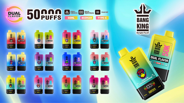 Bang King 50000 Puffs Disposable Vape – 850mAh Battery, 50mL E-Liquid, 0% to 5% Nicotine Options使い捨てベイプ – 850mAhバッテリー、50mL Eリキッド、3% 5%ニコチンオプション