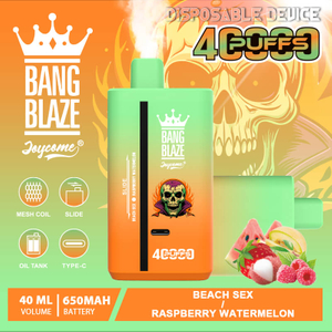 Bang Blaze 40000 Puffs Vape | 40ML Dual-Flavor E-liquid, 650mAh Battery, Type-C Recharge, 32 Flavor Combos40ml デュアルフレーバーEリキッド、650mAhバッテリー、Type-C充電、32種類のフレーバーコンボ