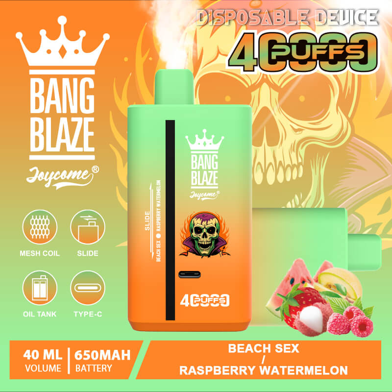 Bang Blaze 40000 Puffs Vape | 40ML Dual-Flavor E-liquid, 650mAh Battery, Type-C Recharge, 32 Flavor Combos40ml デュアルフレーバーEリキッド、650mAhバッテリー、Type-C充電、32種類のフレーバーコンボ