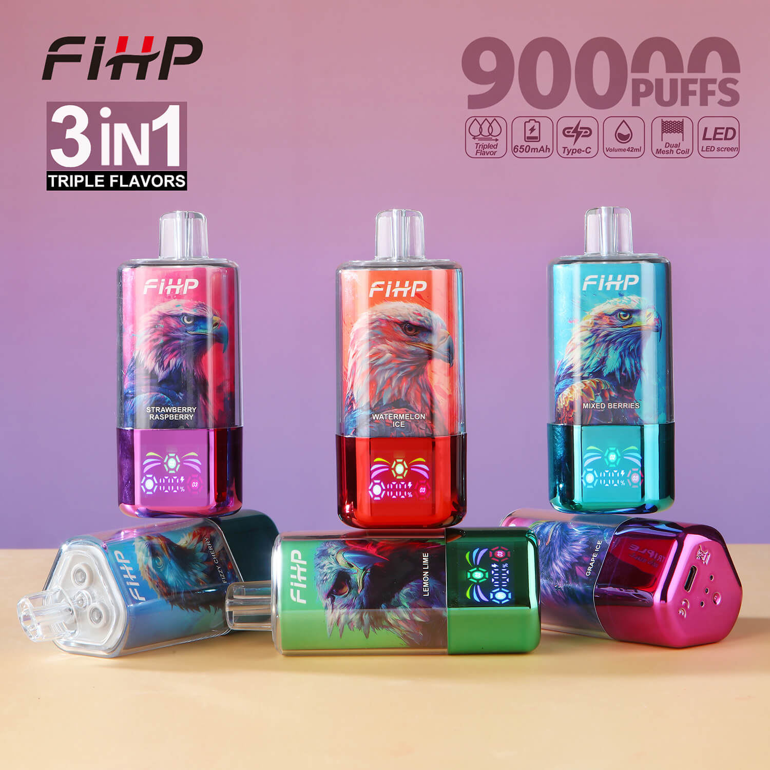 Fihp90000puff triple flavorトリプルフレーバー