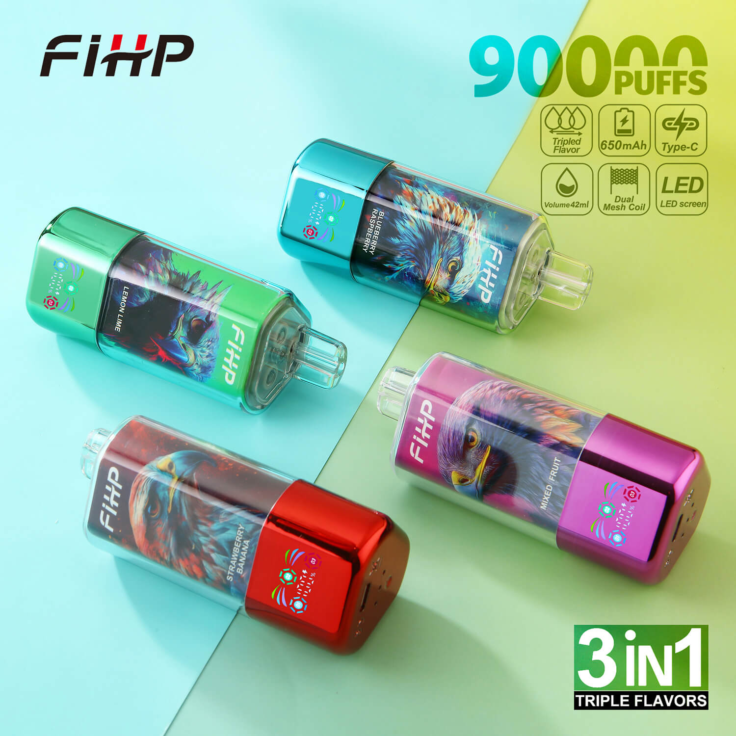 Fihp90000puff triple flavorトリプルフレーバー