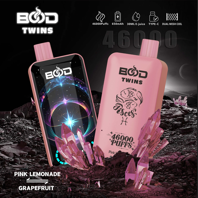 BOOD46000puffs double flavor with screenスクリーン付きダブルフレーバーニコチン3％