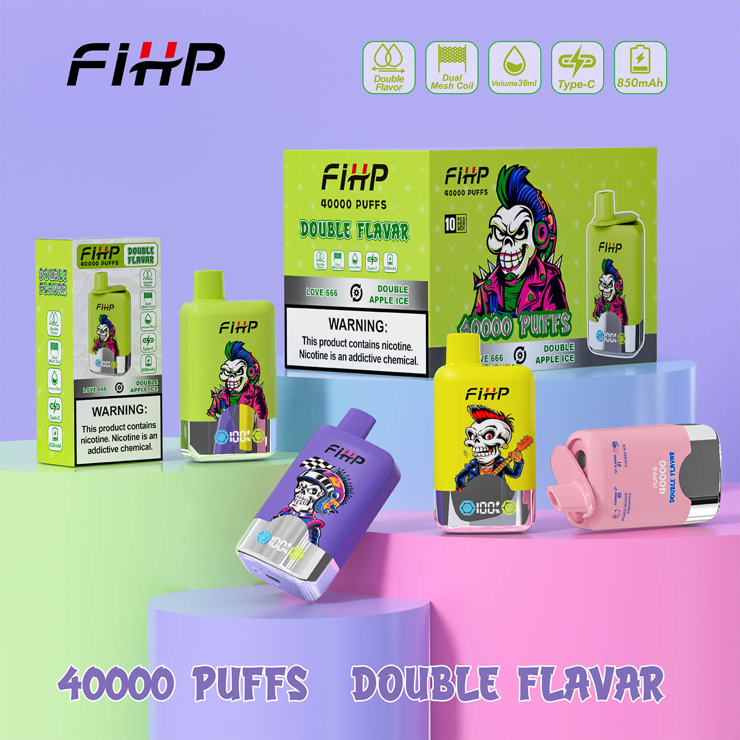 Fihp40000puff double flavorダブルフレーバー