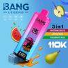 Bang Legend 110000 Puffs 3in1 Vape – Ultra Long-Lasting, Mesh Coil, Type-C Charging, 12 Flavor Combos 超長持ち、メッシュコイル、Type-C 充電、12 種類のフレーバーコンボ