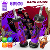 Bang Blaze 60000 Puffs Vape | 1000mAh Battery, 40ML E-liquid, Dual Coil, 14 Premium Flavors1000mAhバッテリー、40ML Eリキッド、デュアルコイル、プレミアムフレーバー14種類