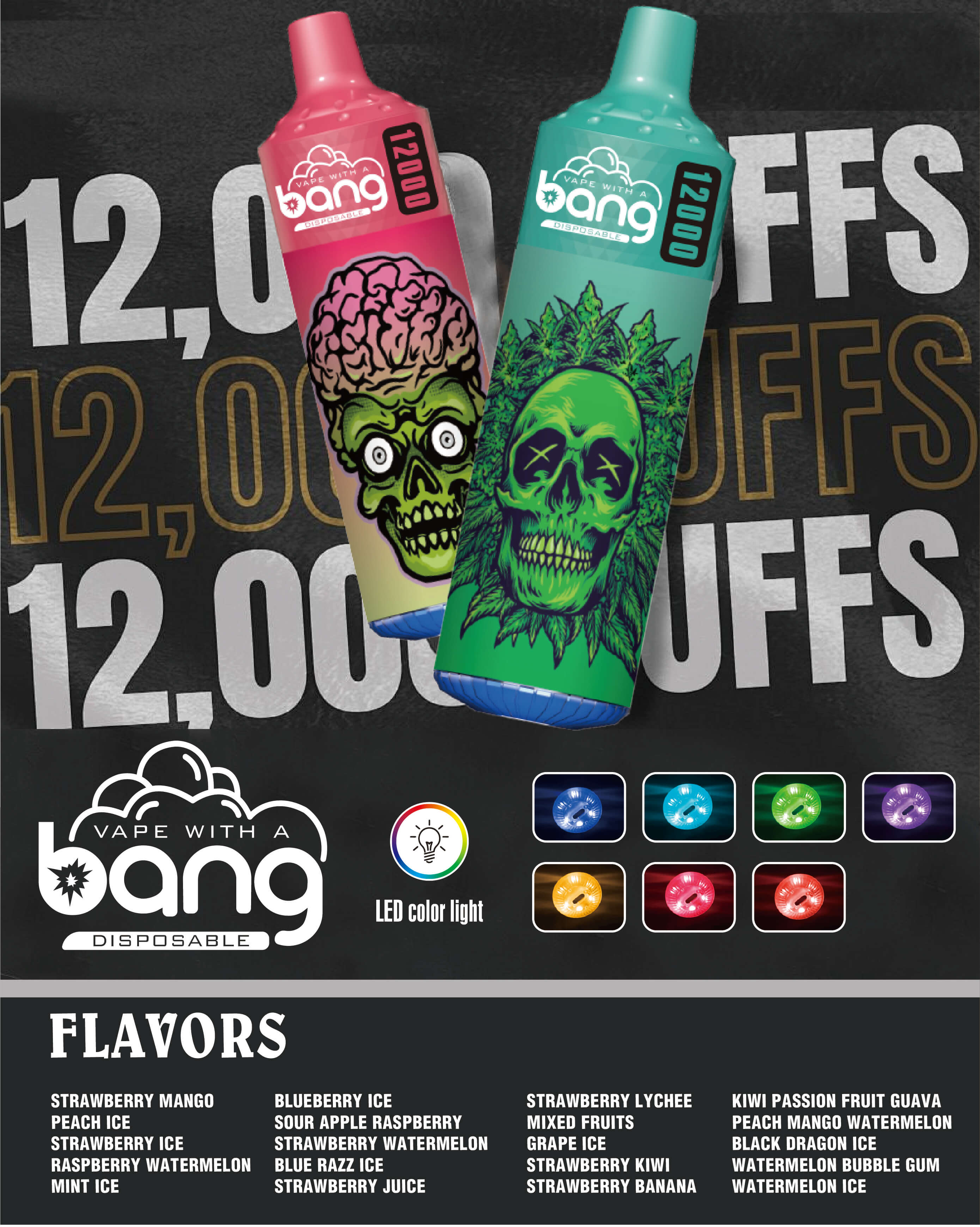 Bang 12000 Puffs Disposable Vape12000パフ使い捨てベイプ